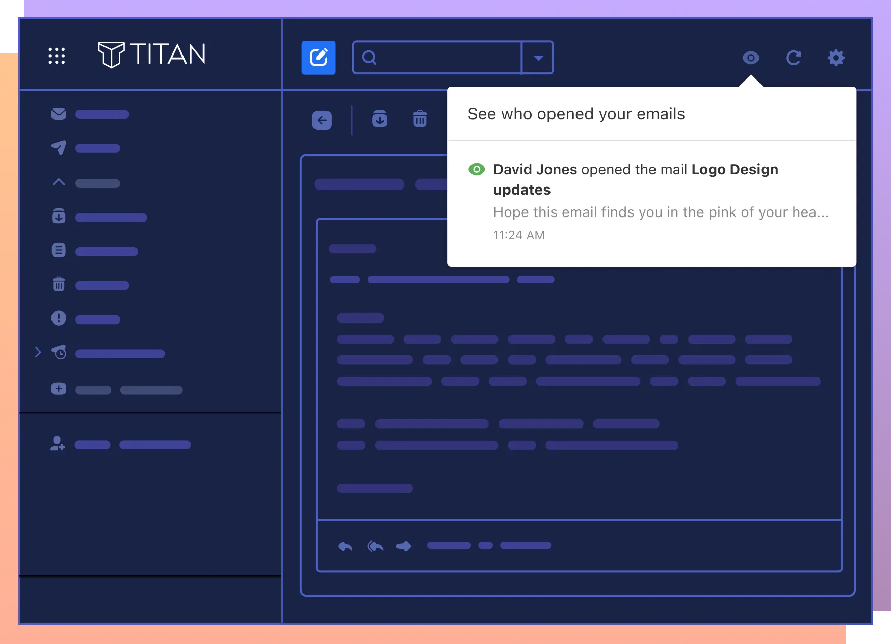 Уведомление о прочтении письма во входящих Titan
