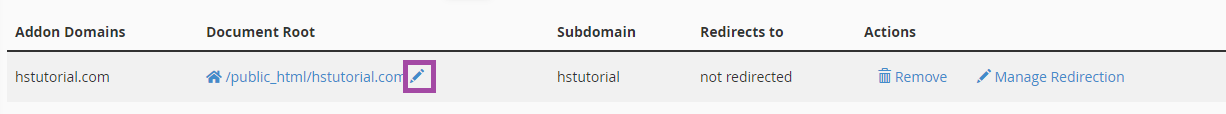 Addon və ya subdomenin root-qovluğunu necə dəyişmək olar? — ekran görüntüsü 3