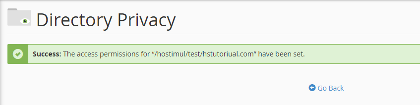 cPanel-də fayllar və qovluqlar üçün şifrəni necə təyin etmək olar? — ekran görüntüsü 4