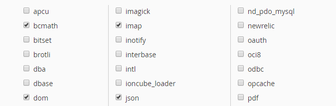 cPanel-də PHP-nın modullarını necə dəyişmək olar? — ekran görüntüsü 2