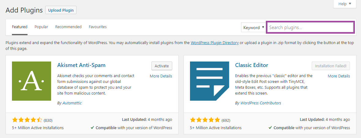 WordPress-də plaqini necə quraşdırmaq olar? — ekran görüntüsü 2