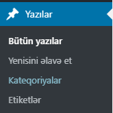 WordPress-də yazıları necə idarə etmək olar? — ekran görüntüsü 3