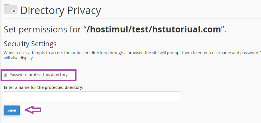 How to password protect files and directories in cPanel? — screenshot 3