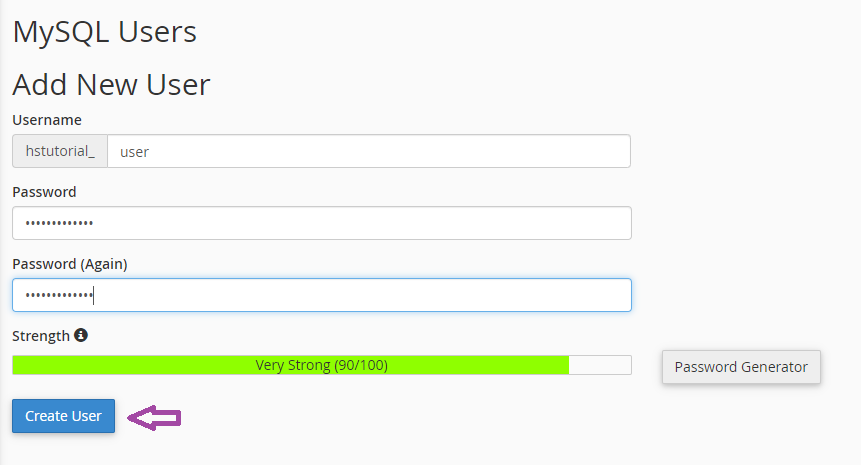 How to create Create or Delete a Database User? — screenshot 2