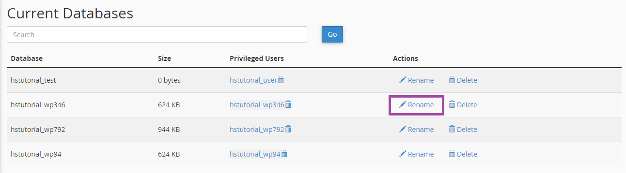 How to Rename a Database in phpMyAdmin? — screenshot 2