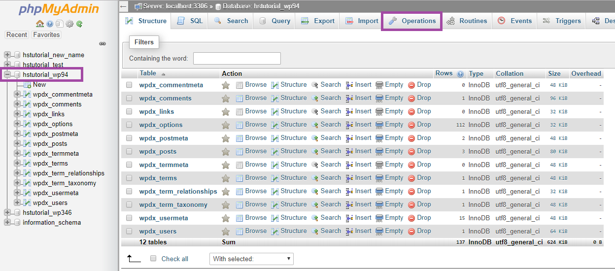 Как дублировать базу данных с помощью phpMyAdmin? — скриншот 2