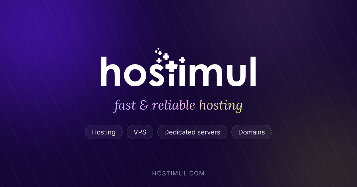 The new Hostimul website
